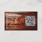 Berufliches modernes Cocobolo-Holz Visitenkarte (Vorderseite)