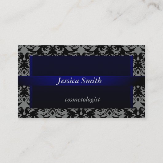 Berufliches, modernes DamastSamt Visitenkarte (Vorderseite)