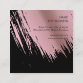 Berufliches modernes der Rosen-GoldImitat Quadratische Visitenkarte (Rückseite)