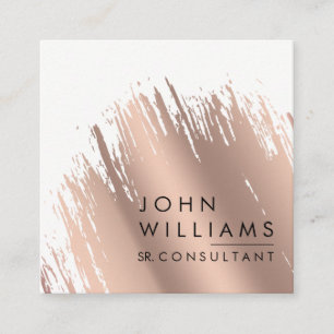 Berufliches modernes der Rosen-GoldImitat Quadratische Visitenkarte