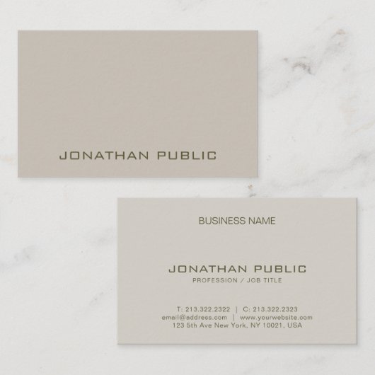 Berufliches modernes Design Elegante Vorlage Visitenkarte (Vorne/Hinten)