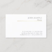 Berufliches modernes Design Gray Gold Elegante Visitenkarte (Rückseite)