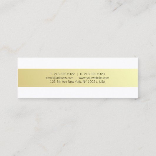 Berufliches modernes Design Mini Visitenkarte (Rückseite)