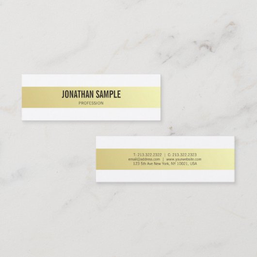 Berufliches modernes Design Mini Visitenkarte (Vorne/Hinten)