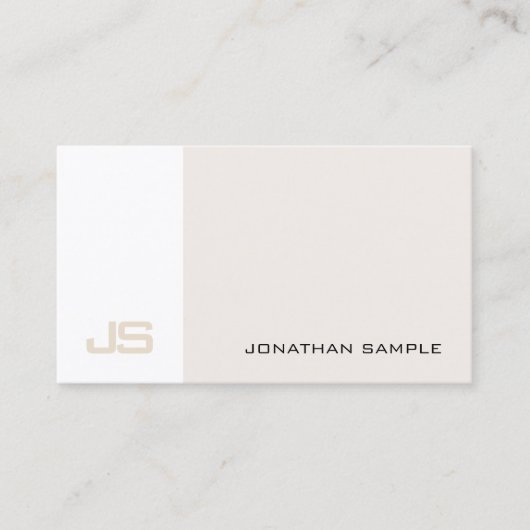 Berufliches, modernes Design Monogramm Visitenkarte (Vorderseite)
