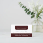 Berufliches modernes dunkelrotes visitenkarte (Stehend Vorderseite)