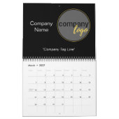 BERUFLICHES MODERNES EIGENES LOGO PROMOTIONAL BLAC KALENDER (Mär 2027)