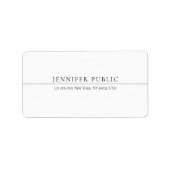 Berufliches, modernes, einfaches Design Adressaufkleber (Vorne)