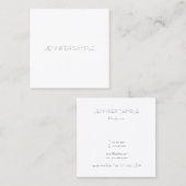 Berufliches, modernes, einfaches Design Quadratische Visitenkarte (Vorne/Hinten)