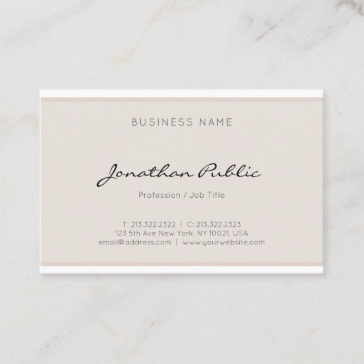 Berufliches modernes einfaches elegantes visitenkarte (Vorderseite)