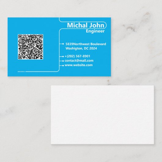 Berufliches, modernes Einfaches Engineering Visitenkarte (Vorne/Hinten)