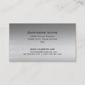 Berufliches, modernes, einfaches, gebürstetes Meta Visitenkarte (Rückseite)