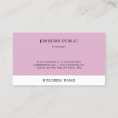 Berufliches, modernes, einfaches Template Lila Visitenkarte (Rückseite)