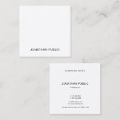 Berufliches, modernes, einfaches Template Luxus Quadratische Visitenkarte (Vorne/Hinten)