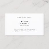 Berufliches modernes elegantes Design Einfach Schl Visitenkarte (Rückseite)