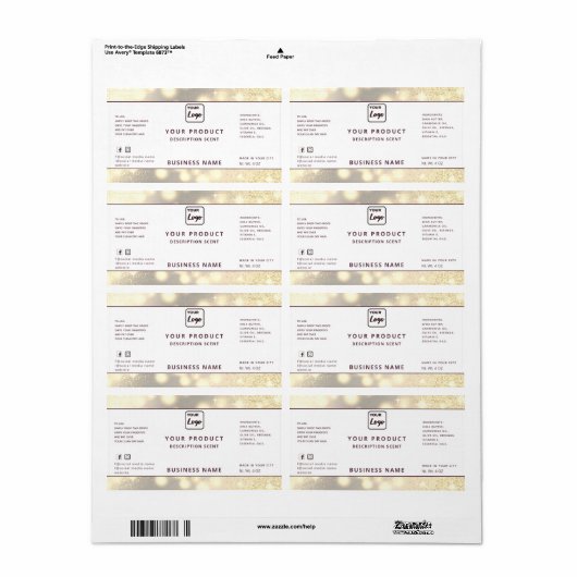 Berufliches, modernes, elegantes Funkellabel (Vorne)