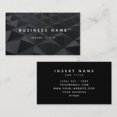 Berufliches modernes elegantes Metall geometrisch Visitenkarte (Vorne/Hinten)