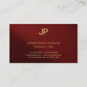 Berufliches, modernes, elegantes Template Visitenkarte (Rückseite)