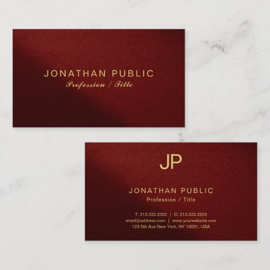 Berufliches, modernes, elegantes Template Visitenkarte (Vorne/Hinten)