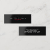 Berufliches modernes, elegantes und einzigartiges  mini visitenkarte (Vorne/Hinten)