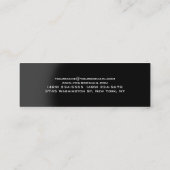 Berufliches modernes, elegantes und einzigartiges  mini visitenkarte (Rückseite)