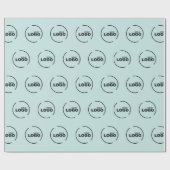 Berufliches, modernes Firmenlogo Geschenkpapier (Flach)