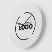 Berufliches, modernes Firmenlogo grau Große Wanduhr (Winkel)
