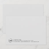 Berufliches, modernes Firmenlogo grau Mitteilungskarte (Vorne/Hinten)