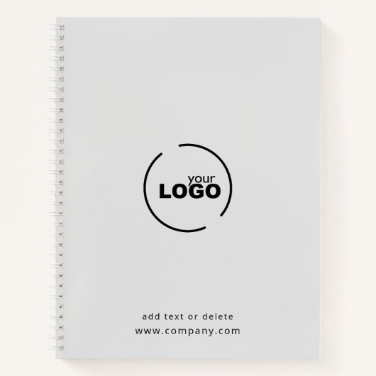 Berufliches, modernes Firmenlogo grau Notizblock (Vorderseite)