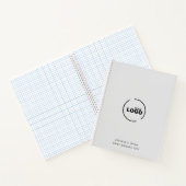 Berufliches, modernes Firmenlogo grau Notizblock (Innenseite)
