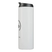 Berufliches, modernes Firmenlogo leicht grau Thermosbecher (Nach rechts gedreht)