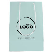 Berufliches, modernes Firmenlogo Mittlere Geschenktüte (Rückseite)