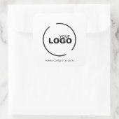 Berufliches, modernes Firmenlogo Quadratischer Aufkleber (Tasche)