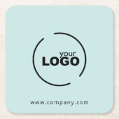 Berufliches, modernes Firmenlogo Rechteckiger Pappuntersetzer (Vorderseite)