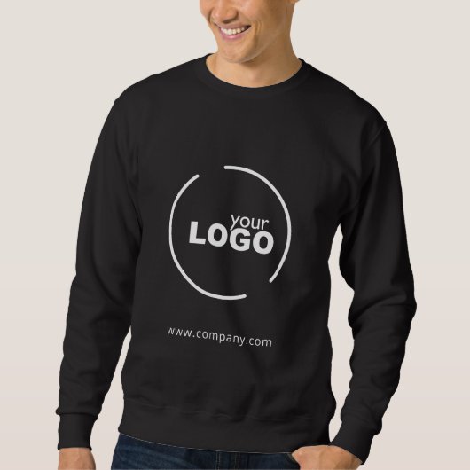 Berufliches, modernes Firmenlogo Schwarz Sweatshirt (Vorderseite)