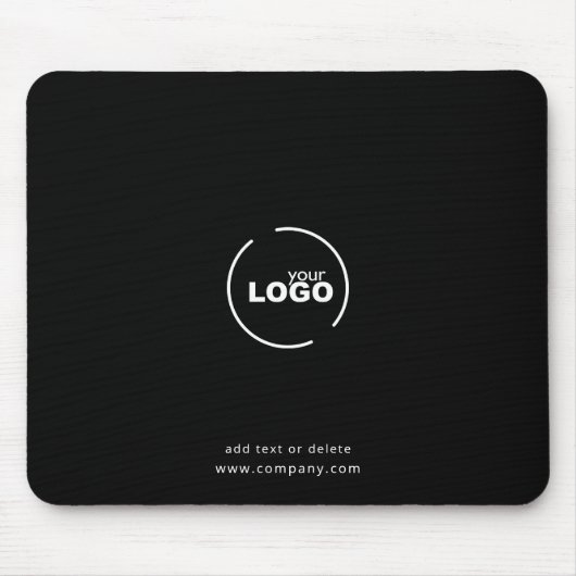 Berufliches, modernes Firmenlogo Schwarz/Weiß Mousepad (Vorne)