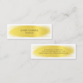Berufliches, modernes Gold sieht Minimalistisch Sc Mini Visitenkarte (Vorne/Hinten)