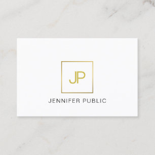 Berufliches modernes Goldmonogramm-eleganter Visitenkarte