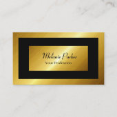 berufliches, modernes Goldschwarz Visitenkarte (Vorderseite)