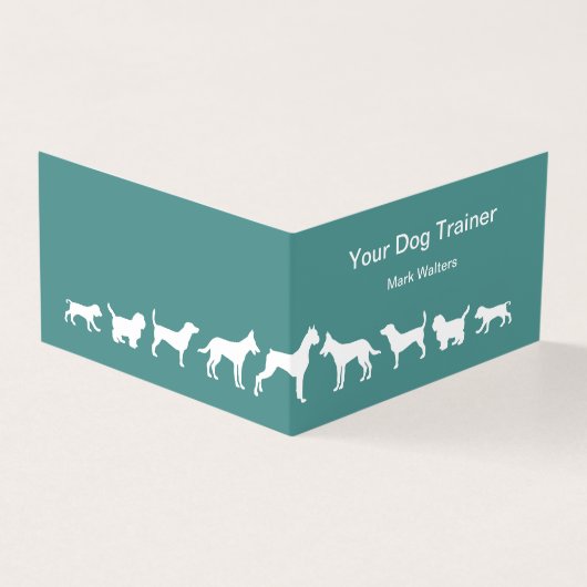 Berufliches modernes Hundetraining Visitenkarten (Vorderseite)