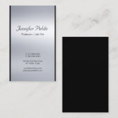 Berufliches, modernes, klassisches Script Silver C Visitenkarte (Vorne/Hinten)