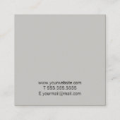 Berufliches, modernes Kraftpapier Quadratische Visitenkarte (Rückseite)