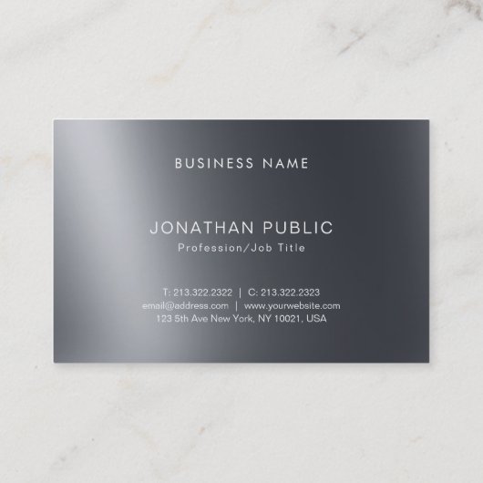 Berufliches modernes Licht und Schatten elegant Sc Visitenkarte (Rückseite)