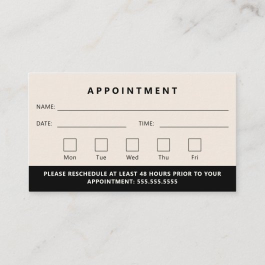 Berufliches modernes Logo für Ihren nächsten Termi Visitenkarte (Rückseite)