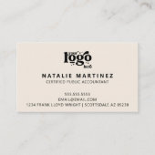 Berufliches modernes Logo für Ihren nächsten Termi Visitenkarte (Vorderseite)