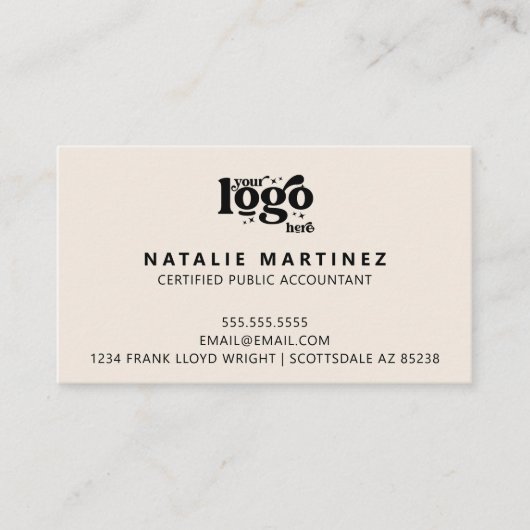 Berufliches modernes Logo für Ihren nächsten Termi Visitenkarte (Vorderseite)