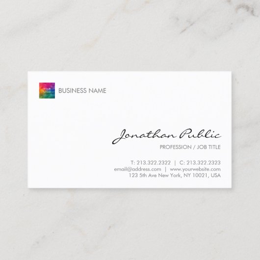 Berufliches, modernes Logo für Unternehmen Visitenkarte (Rückseite)