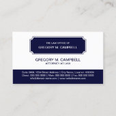 Berufliches modernes Marine-Blau Visitenkarte (Vorderseite)