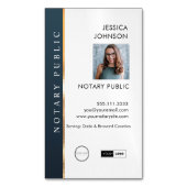 Berufliches modernes Minimal-Add-Logo Notar Magnetische Visitenkarte (Vorderseite Vertikal)