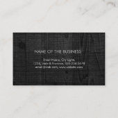 Berufliches modernes minimales schwarzes hölzernes visitenkarte (Rückseite)